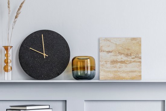 Toile Peinture Marbre - Sable - Texture - 20x20 cm - Décoration murale