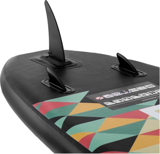 Gymrex SUP paddleboard - 130 kg - opblaasbaar - zwart