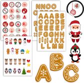 Knutselpakket: Advent Kalender Cijfers 1-24 - Letters voor Namen - Kerststickers Nummer Stickers ...