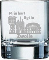 Gegraveerde Whiskeyglas 20cl Zwolle