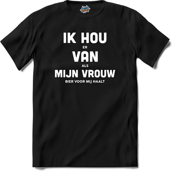Ik hou van mijn vrouw Bier kleding cadeau bierpakket kado idee grappige drank... bol