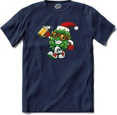 Kerstman zijn beste hulpje - T-Shirt - Meisjes - Navy Blue - Maat 12 jaar