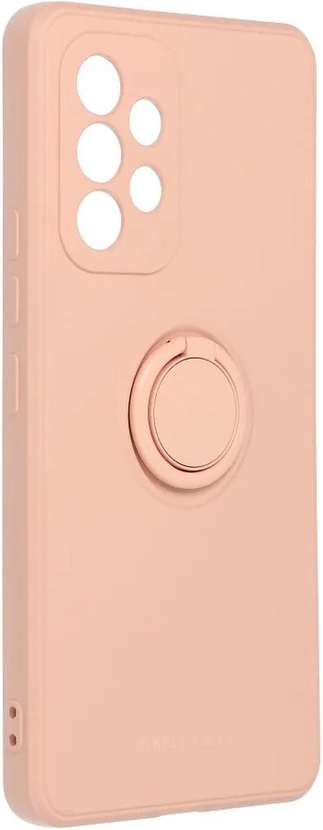 Roar Amber Siliconen Back Cover hoesje met Ring Samsung Galaxy A53 - Roze