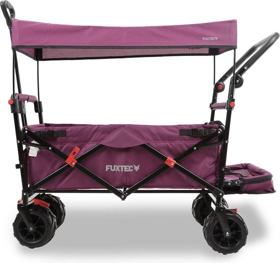 FUXTEC Bolderkar - opvouwbaar - Beach Cruiser - FX-CTB800 - paars van FUXTEC — afbeelding 2