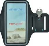 Geschikt voor Samsung Galaxy A51/ A51 5G hoes Sportarmband Hardloopband hoesje Zwart Pearlycase