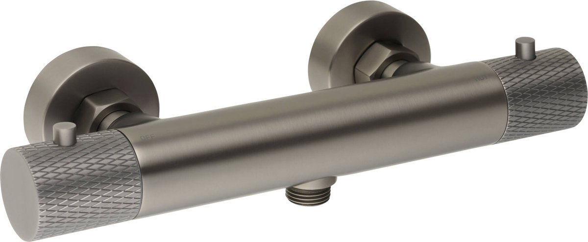 Saqu Crossed Thermostatische Douchekraan 15 cm Grijs Thermostaatkraan