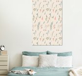 Décoration murale Métal - Peinture Aluminium Industriel - Fleurs - Pastel - Motif - 100x150 cm - Dibond - Photo sur aluminium - Décoration murale industrielle - Pour le salon/chambre