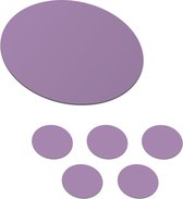 Sous- Sous-verres pour verres - Ronds - Intérieur - Violet - Couleurs - 10x10 cm - 6 pièces
