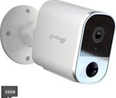 Gologi draadloze camera op accu - Beveiligingscamera - Met nachtzicht - WiFi camera - Security camera - Oplaadbaar - Nederlandstalige app - 32GB SD-kaart - Wit
