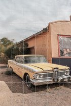 IXXI Yellow Oldtimer in Arizona - Wanddecoratie - Vintage - 120 x 180 cm