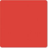 Muismat - Mousepad - Rood - Kleur - Effen - 30x30 cm - Muismatten