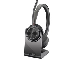 HP Poly Voyager 4320 UC Stereo On Ear headset Computer Bluetooth Stereo Zwart Noise Cancelling Volumeregeling, Incl. op
