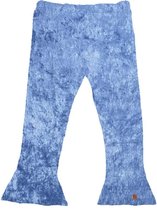 Flared broek velours jeansblauw