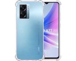 Hoesje - Geschikt voor OPPO A77 - Sterk & Shockproof - Siliconen Shock Case - Hoes Cover - Telefoonhoes - Transparant