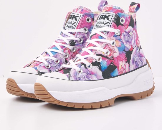 KAYA MID FLY Dames sneakers hoog - Bloemen - maat 39