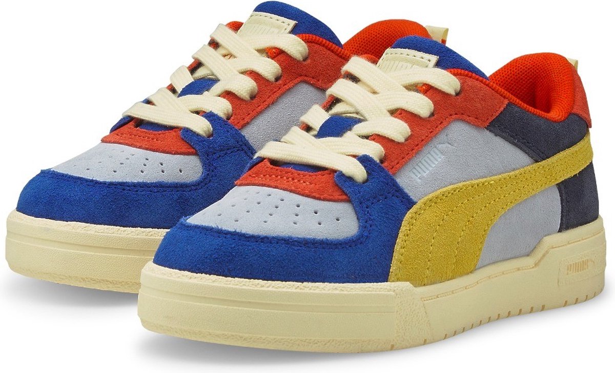 Puma Tinycottons - sneakers - jongens - blauw/geel/rood - Maat 35