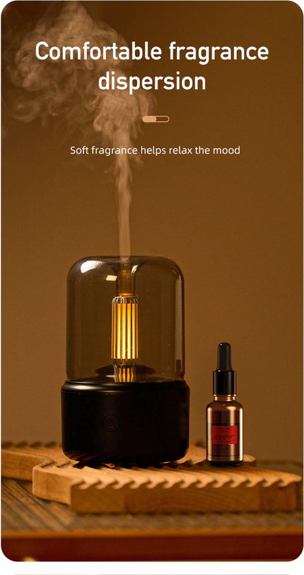 Usb Creatieve Kaars Lamp Nachtlampje Kantoor 3D Vlam Aromatherapie Woonkamer Slaapkamer Luchtbevochtiger