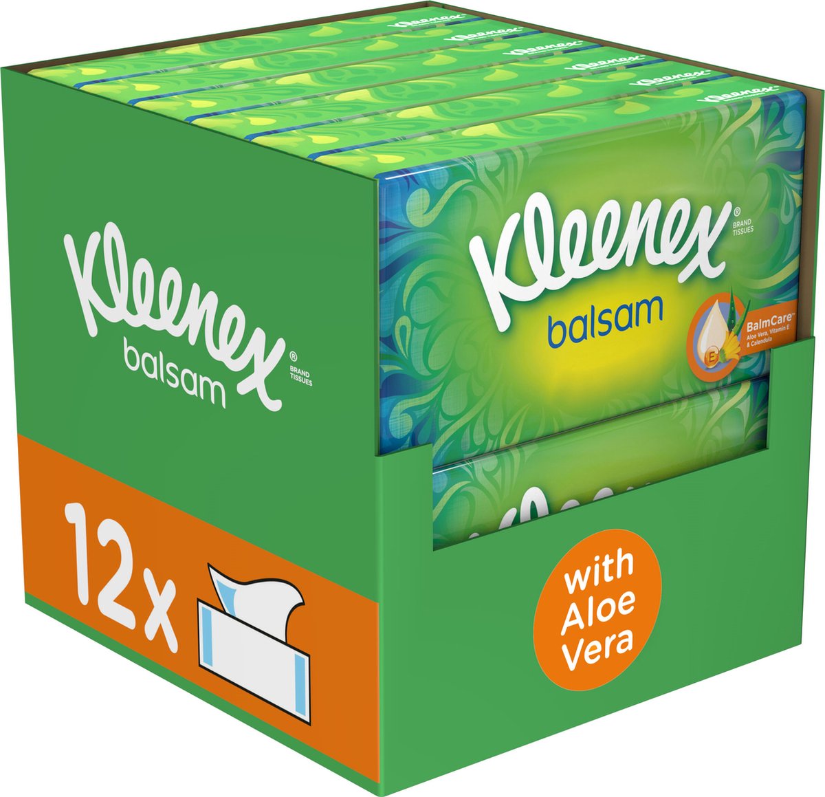 Goedkoopste Kleenex tissues - Balsam - Voordeelverpakking - 24 x 64 stuks = 1536 zakdoekjes