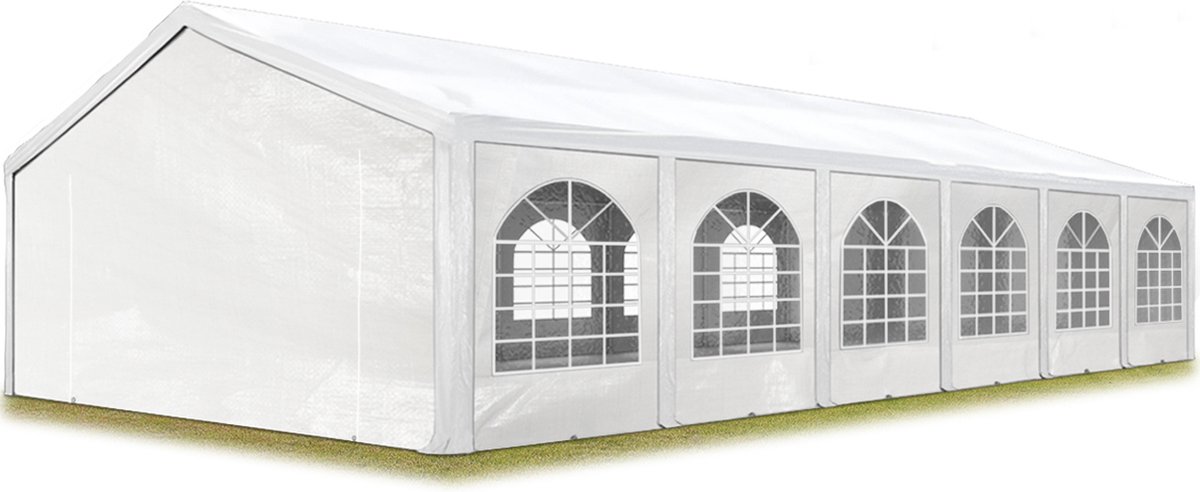Bol.com Hoogwaardige Partytent 6x12 m van PE 450 N zeil tuintent feesttent waterdicht in Wit aanbieding