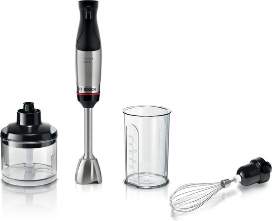 Bosch ErgoMaster Series 6 - Staafmixer - 1200W - QuattroBlade Pro - Keramische Koppeling - RVS
