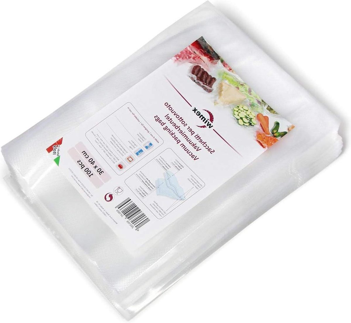 Voedingssealer rollen en zakken BPA-vrij Sous-vide - 30 x 40 cm - 100 stuks