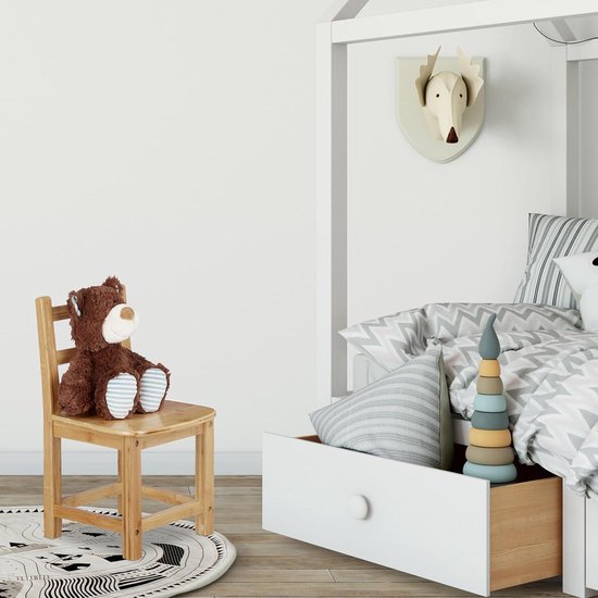 Chaise haute en bambou RUSTICO pour garçons et filles - chaise de chambre d'enfant - HBD env. 50 x 285 x 28 cm - naturel