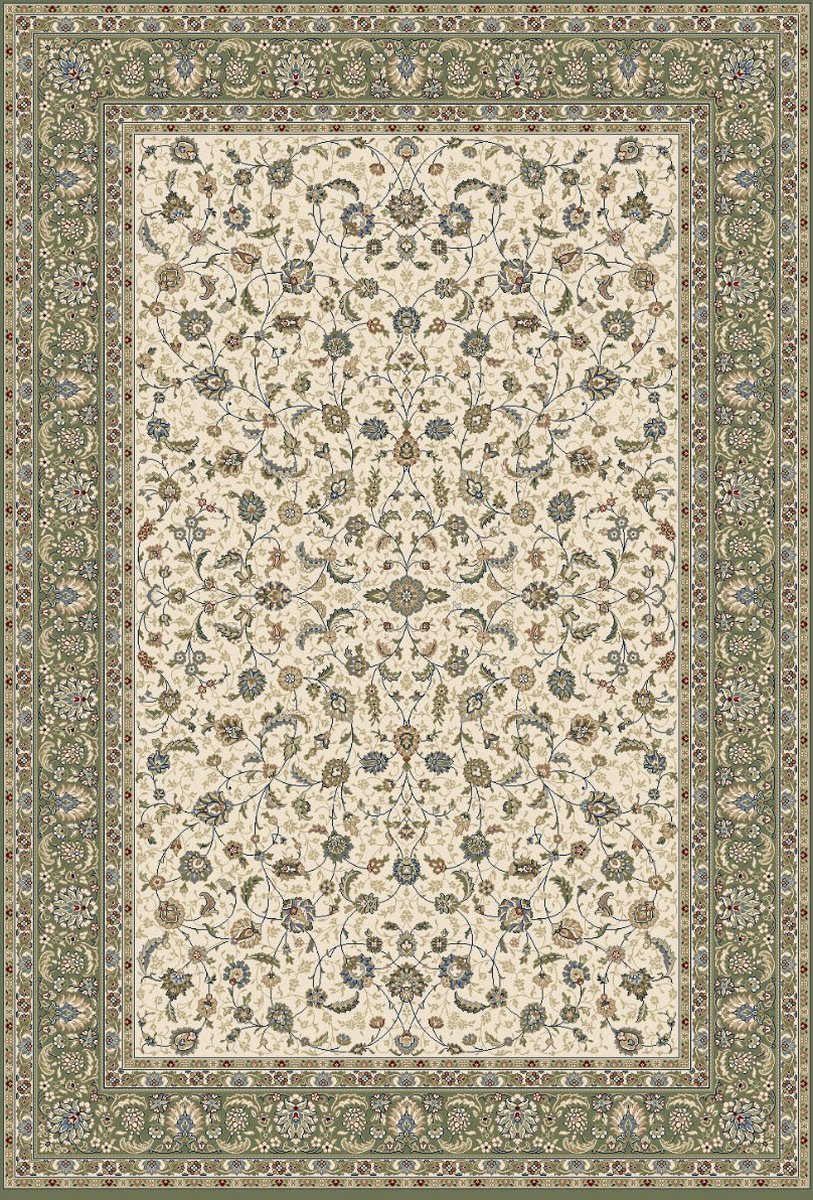 Rugsman Classico 057.0221.6444 Vloerkleed - 160 x 230 cm - Ivoor - Rechthoekig, Loper - Polypropylene - Eetkamer, Woonkamer - Bloemen - Klassiek