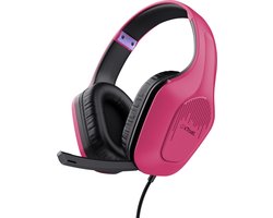 Trust GXT 415P Zirox - Bedrade Gaming Headset - voor PC, PS4, PS5, Xbox & Switch - Stereo - Roze