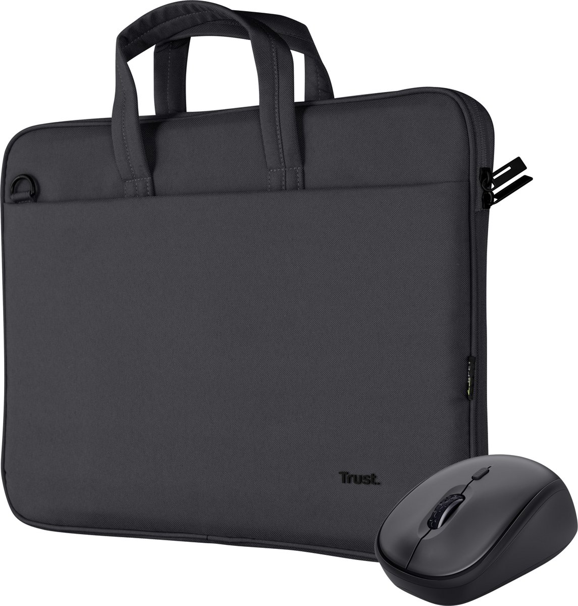 Trust Bologna - 16 inch - Laptoptas & muis - ECO - Zwart