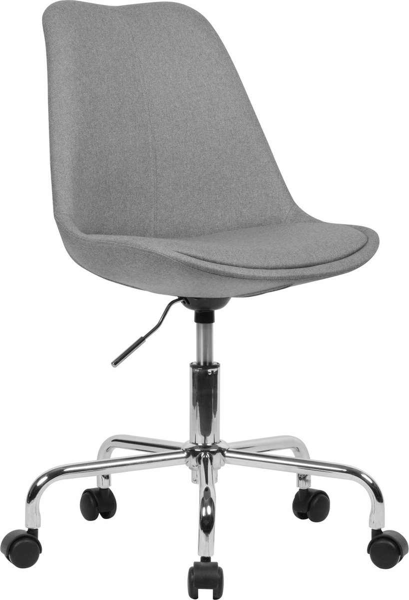 Bureaustoel fluweel roze 52 cm breed - SPM1.431