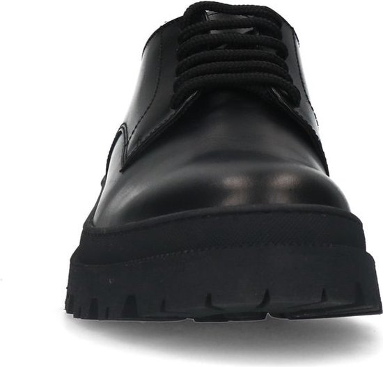 Sacha Homme Chaussures a lacets en cuir noir a grosse semelle Pointure 43 bol