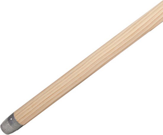 Buemag Bezemsteel universeel - hout - 140 cm - D24 mm - schroefdraad uiteinde - ophang oog - extra lang van Buemag — afbeelding 3