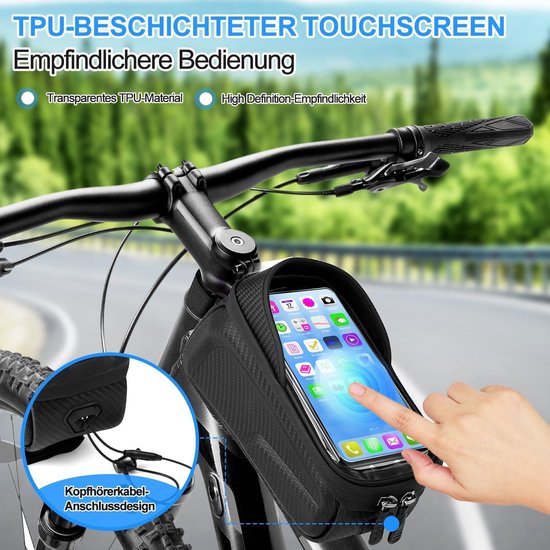 Support Vélo Téléphone OneFLOW - Étanche Rotatif 360° Guidon Universel Support VTT Vélo électrique