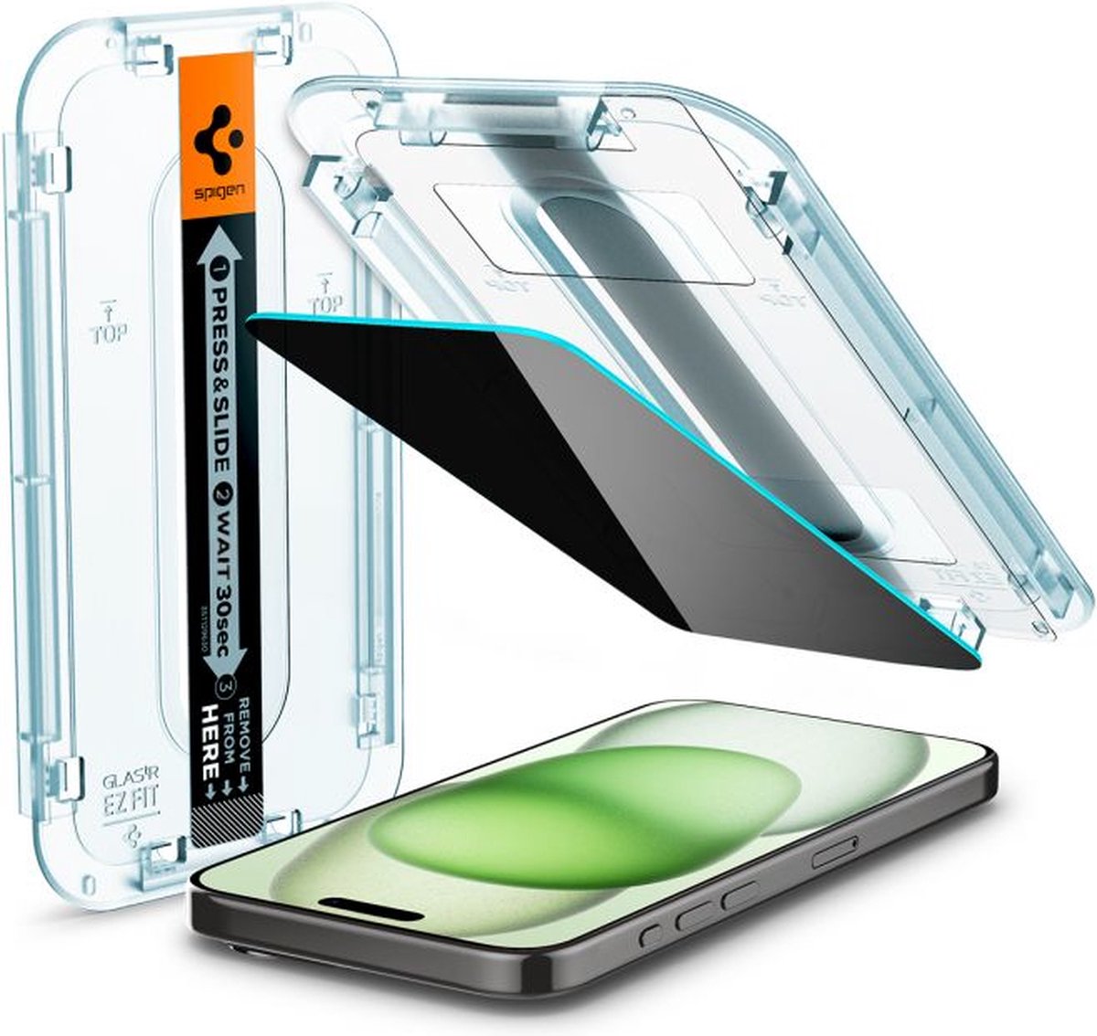 GEHARD - GLAS - SPIGEN GLAS.TR "EZ FIT" IPHONE - 15 - PLUS - PRIVACY