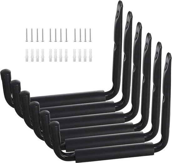Wandhaken, 39*28cm Garage Deckenhaken Leiter Haken Schwerlast Storage Hanger Organizer für Kajaks Leiter Fahrrad Kanu Klappstühle Montagehaken-Set mit Polsterung für Schutz, Tragkraft 80 kg/ 2 Stück Wandhaken, 39*28cm Garage Deckenhaken Leiter Haken Schwerlast Storage Hanger Organizer für Kajaks Leiter Fahrrad Kanu Klappstühle Montagehaken-Set mit Polsterung für Schutz, Tragkraft 80 kg/ 2 Stück
