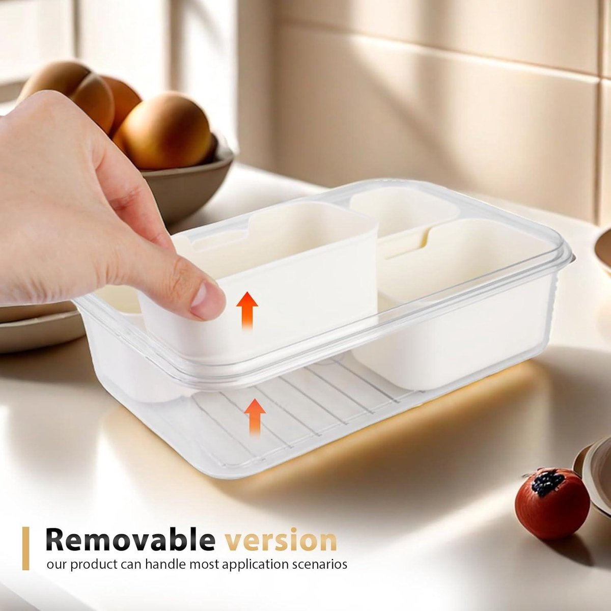 Focenat Snack Box 4 Compartiment, Plateaux à Collation Avec