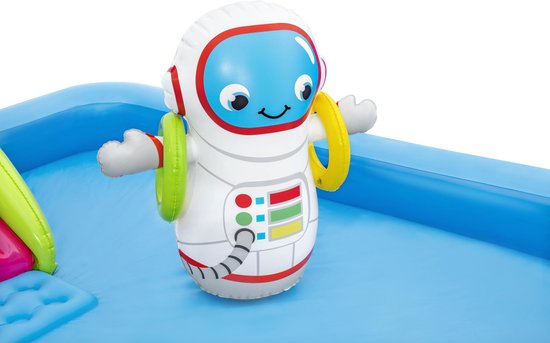 Zwembad - Water Speel Center - Kleine Astronaut - Play center Lil' Astronaut - Opblaasbare Glijbaan en Ruimtespellen - Vanaf 2 jaar - Zwembaden Galaxy