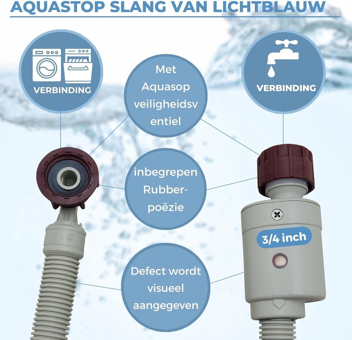 Tuyau Flexible D'entrée D'eau Aquastop ( Tuyau De Prévention Des