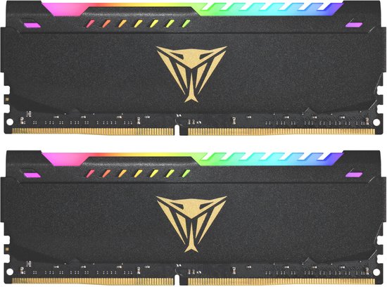 Patriot Memory Viper Steel RGB PVSR432G320C6K, 32 GB, 2 x 16 GB, DDR4, 3200 MHz, 288-pin DIMM