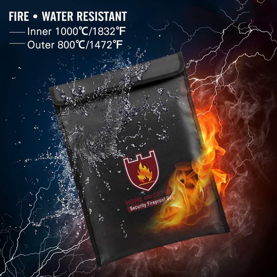 Sac résistant au feu - Sac à documents résistant au feu - Sac résistant au feu - Sac résistant à la chaleur - Sac à feu