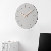 Horloge murale minimaliste Navaris silencieuse - Design moderne 30,5 cm - Aiguille des heures et des minutes - En papier recyclé