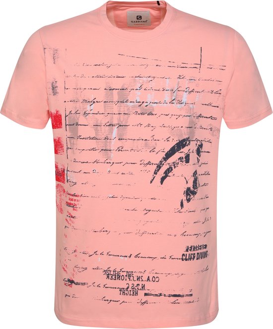 Gabbiano T-shirt T Shirt Met Print 14011 701 Pink Mannen Maat - XL