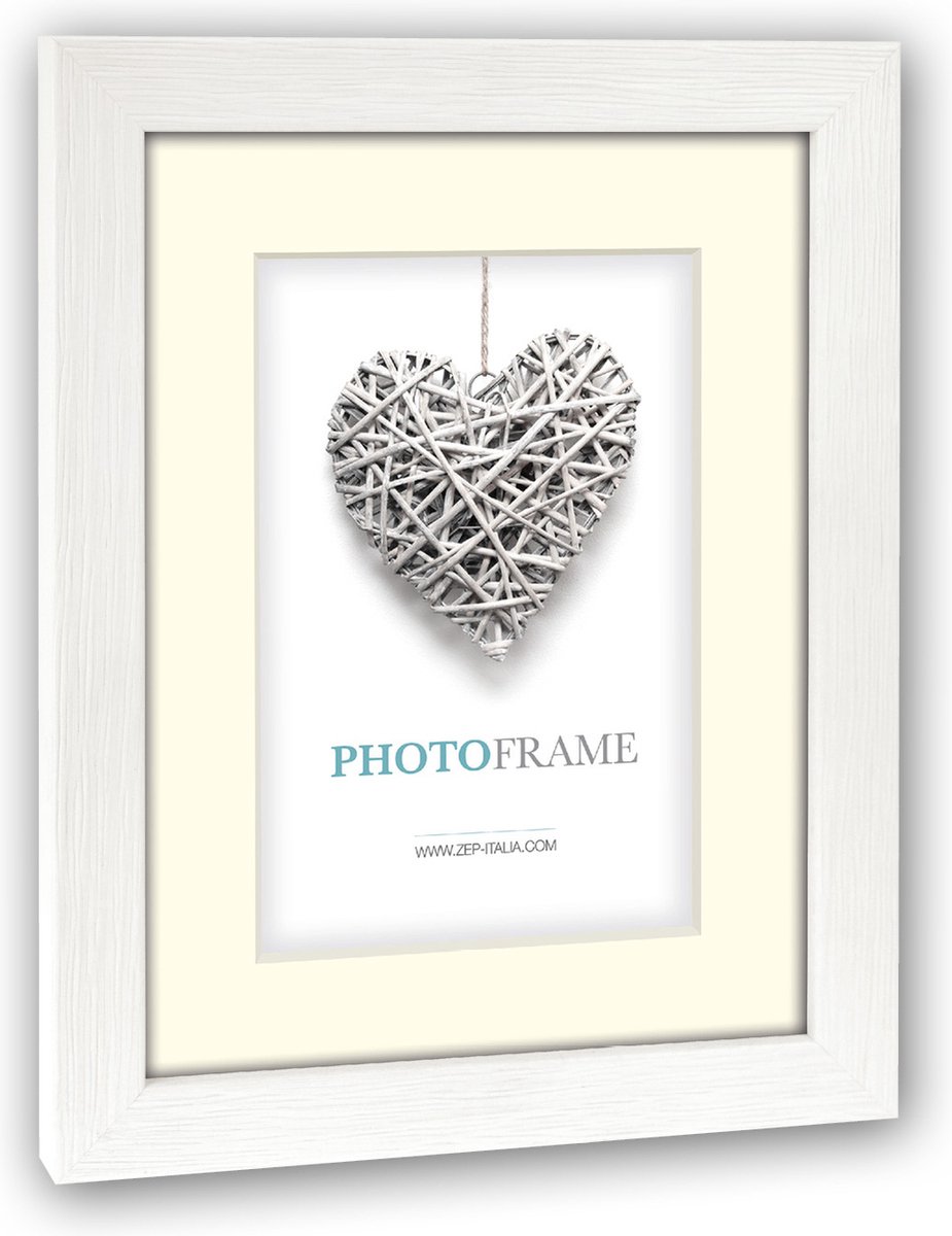 ZEP - Houten fotolijst taupe met passe-partout Regent 2 formaat 20x30 / 30x40 cm - V32342