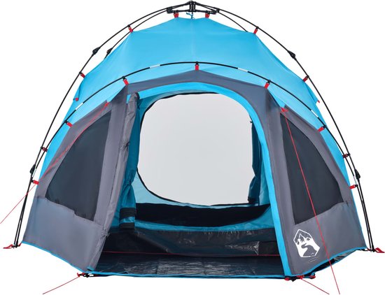vidaXL - Koepeltent - 3-persoons - snelontgrendeling - blauw van Vidaxl — afbeelding 5