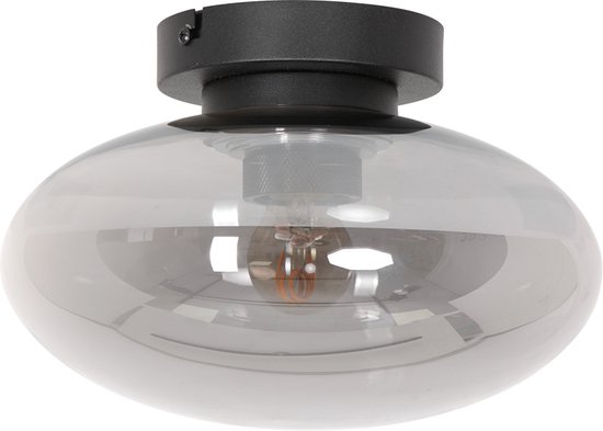 Reflexion Plafondlamp 25cm zwart/smoke - Modern - Steinhauer