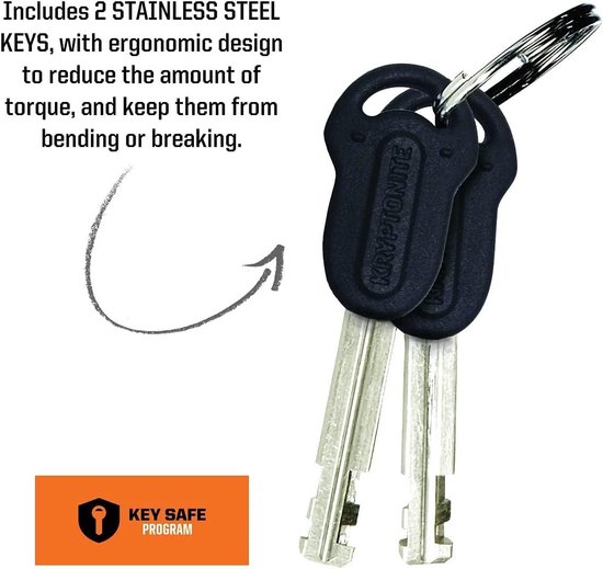 Keeper 755 Int. Chain 21 - Kryptonite zwarte/witte fietsketting chain lock van Kryptonite — afbeelding 4