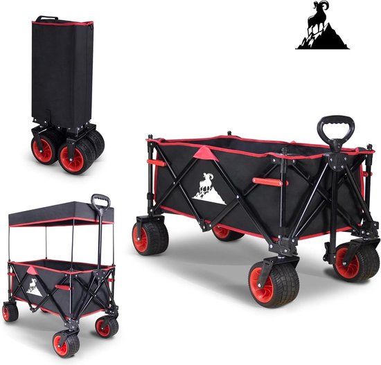 Chariot De Transport Pliable Avec Toit Noir Avec Poches Pour Enfants Charge 80kg à Prix