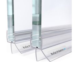 Bächlein - Douchedeurafdichting met Waterkering voor Halfronde Deuren(2 Strips van 1 Meter) - Waterstopper Geschikt voor glas van 6 tot 8 mm - Gebogen Douchestrip - Douchedorpel Lekstrip voor Horizontale bevestiging