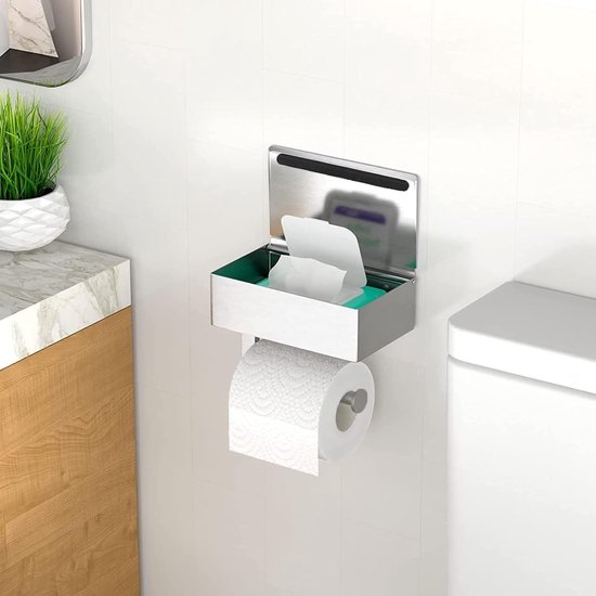 Moderne - Zonder boren - Zilveren - Toiletrolhouder kopen