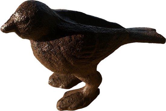 Tuinbeeld Vogel Gietijzer donkerbruin